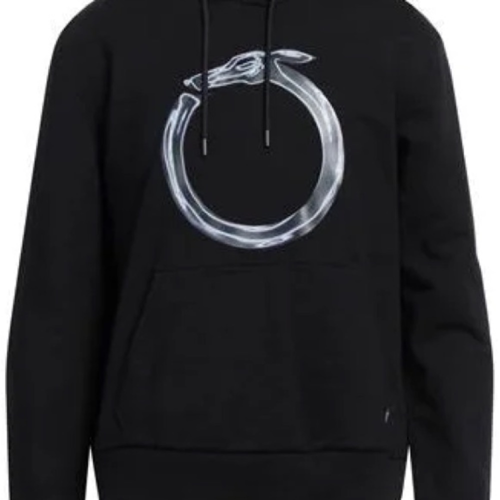 Trussardi Black Sweatshirt with Metallic Graphic